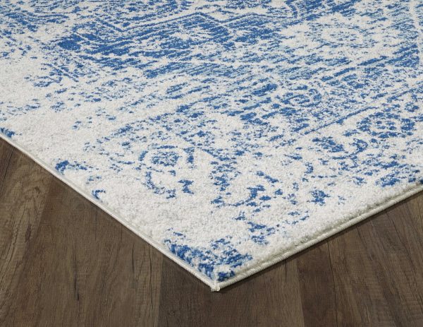5' Round Ivory Tropical Leaves Indoor Area Rug - Image 2
