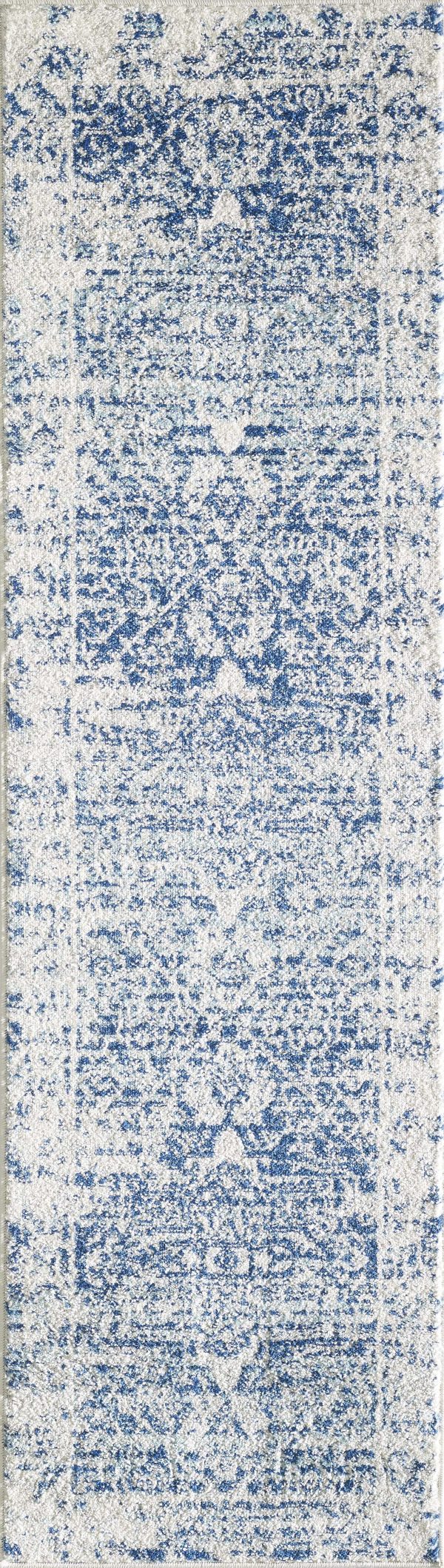 5' Round Ivory Tropical Leaves Indoor Area Rug - Image 5