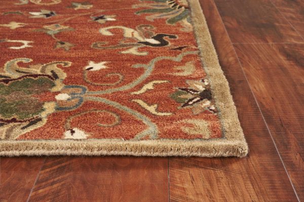 5' Round Blue or Sage Tropical Leaves Indoor Area Rug - Image 3