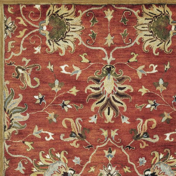 5' Round Blue or Sage Tropical Leaves Indoor Area Rug - Image 4
