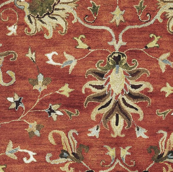 5' Round Blue or Sage Tropical Leaves Indoor Area Rug - Image 5