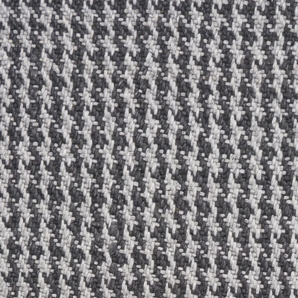 5'x8' Grey Hand Woven Houndstooth Indoor Area Rug - Image 2