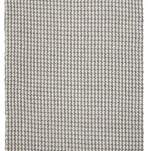 5' x 8' Ivory or Grey Plaid Knitted Wool Indoor Area Rug with Fringe