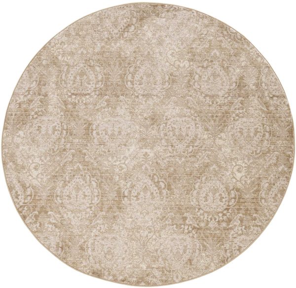 8' Sea Blue Hand Hooked Bordered Coral Reef Round Indoor Area Rug - Image 5