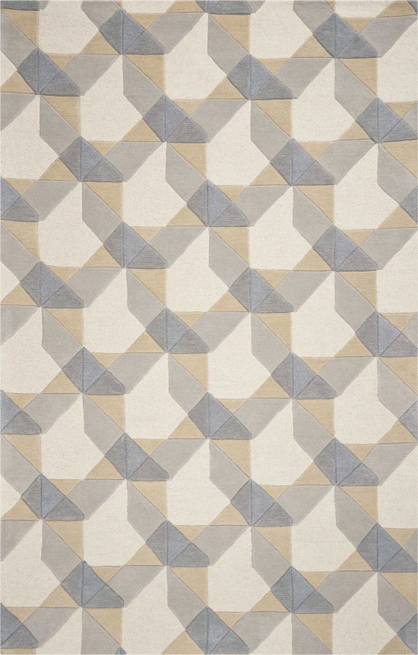 5' x 8'  Wool Ivory or Grey Area Rug