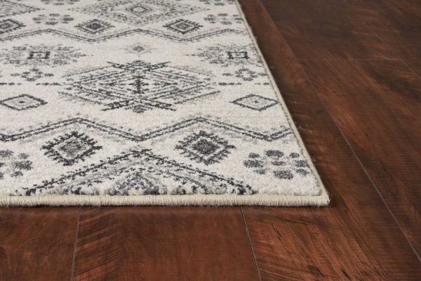 6' x 9'  Polypropylene Ivory or Grey Area Rug - Image 4