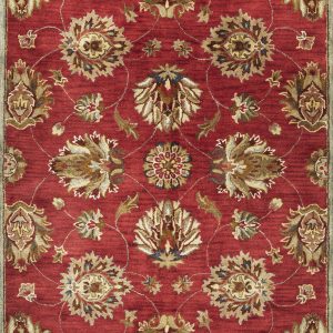 5'x8' Red Hand Tufted Traditional Floral Indoor Area Rug