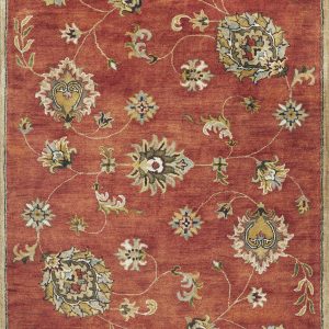 5' x 8' Sienna Floral Vine Wool Indoor Area Rug