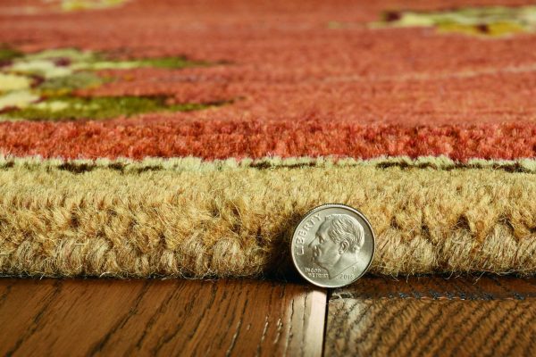 5' x 8' Sienna Floral Vine Wool Indoor Area Rug - Image 2