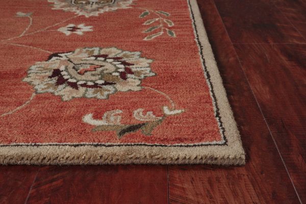 5' x 8' Sienna Floral Vine Wool Indoor Area Rug - Image 5