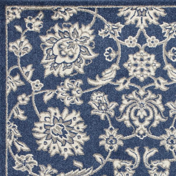 2' x 3' Denim Floral UV Treated Accent Rug - Image 3