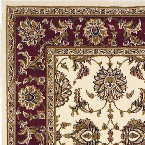 1' x 2' Ivory or Red Floral Vines Area Rug - Image 2