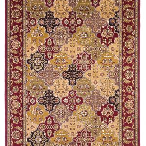 2'x3' Red Machine Woven Traditional Quatrefoil Indoor Accent Rug
