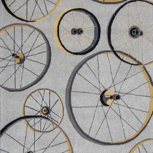 1' x 2' Polyester Grey Area Rug