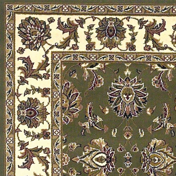 2' x 3' Polypropylene Green or Ivory Accent Rug - Image 2