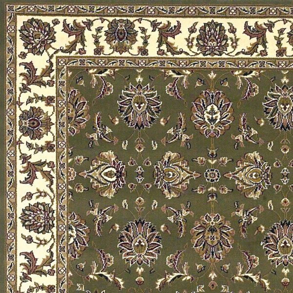2' x 3' Polypropylene Green or Ivory Accent Rug - Image 3