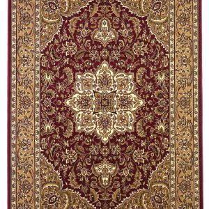 2' x 3' Polypropylene Red or Beige Accent Rug