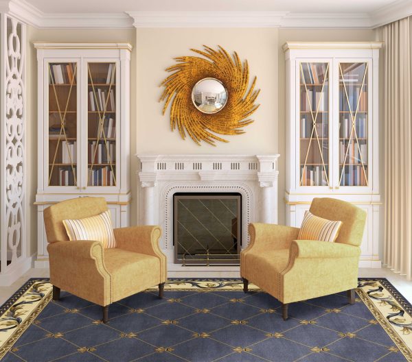2' x 3' Polypropylene Blue Accent Rug - Image 3