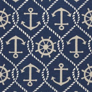 2' x 3' UV treated Polypropylene Navy Accent Rug