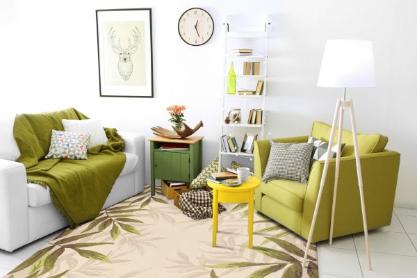 2'x3' Sand Beige Hand Hooked UV Treated Bordered Coastal Sea Grass Indoor Outdoor Accent Rug - Image 5