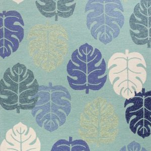 2' x 3' UV treated Polypropylene Turquoise Accent Rug