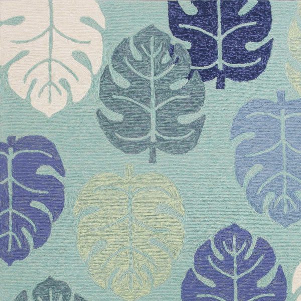 2' x 3' UV treated Polypropylene Turquoise Accent Rug - Image 4