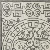 2'x3' Ivory Grey Hand Hooked UV Treated Greek Key Medallion Indoor Outdoor Accent Rug - Image 4
