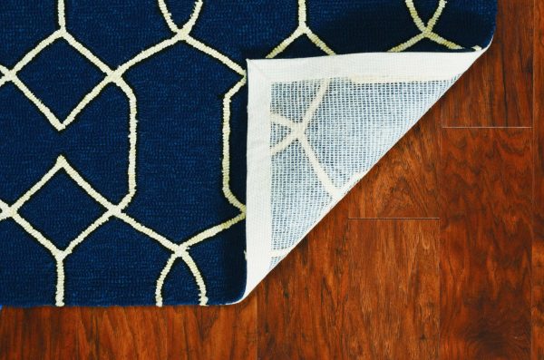 2' x 3' UV treated Polypropylene Navy Accent Rug - Image 4