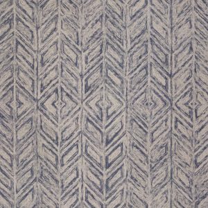 2'x4' Blue Hand Tufted Herringbone Indoor Accent Rug
