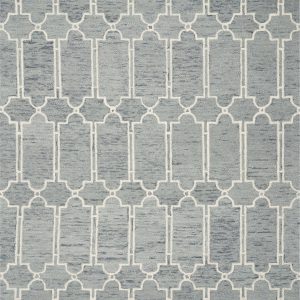 2'x4' Slate Blue Hand Tufted Geometric Indoor Accent Rug