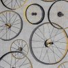 2'x4' Grey Hand Hooked Wheels Indoor Accent Rug