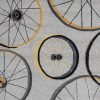 2'x4' Grey Hand Hooked Wheels Indoor Accent Rug - Image 2