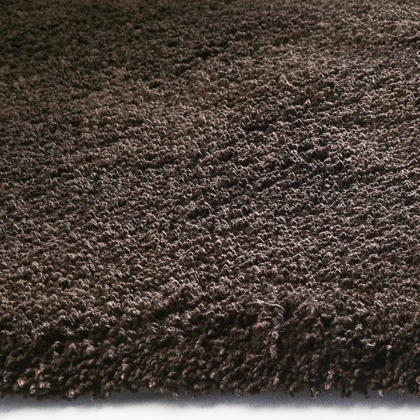 2'x4' Espresso Brown Indoor Shag Rug - Image 2