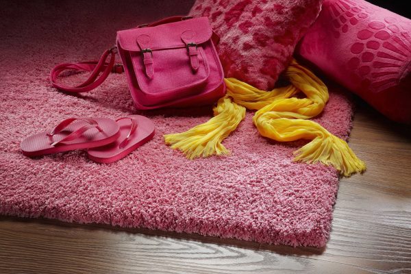 2'x4' Hot Pink Indoor Shag Rug - Image 4