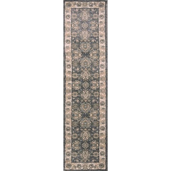 8' Grey or Ivory Polypropylene Runner Rug - Image 3