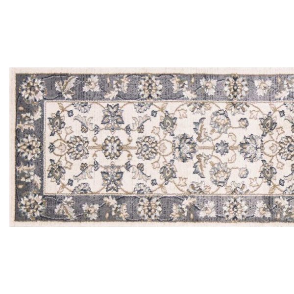 8' Ivory or Grey Polypropylene Runner Rug - Image 2