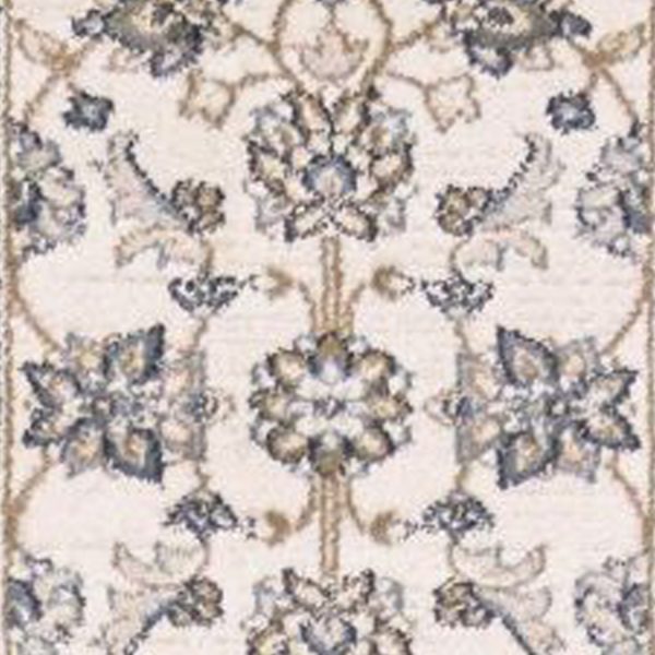 8' Ivory or Grey Polypropylene Runner Rug - Image 3