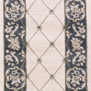 8' Ivory or Grey Polypropylene Runner Rug