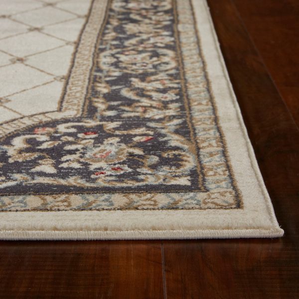 8' Ivory or Grey Polypropylene Runner Rug - Image 3