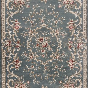 3'x5' Slate Blue Floral Indoor Area Rug