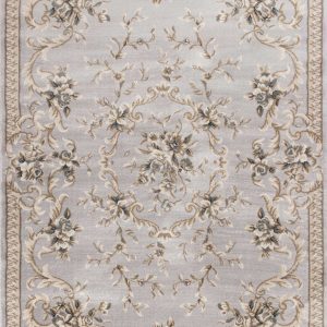 3' x 5' Light Grey Polypropylene Area Rug