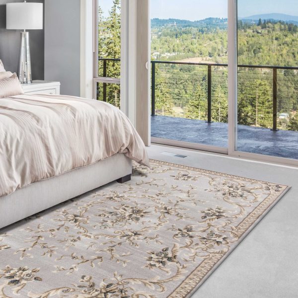 3' x 5' Light Grey Polypropylene Area Rug - Image 2