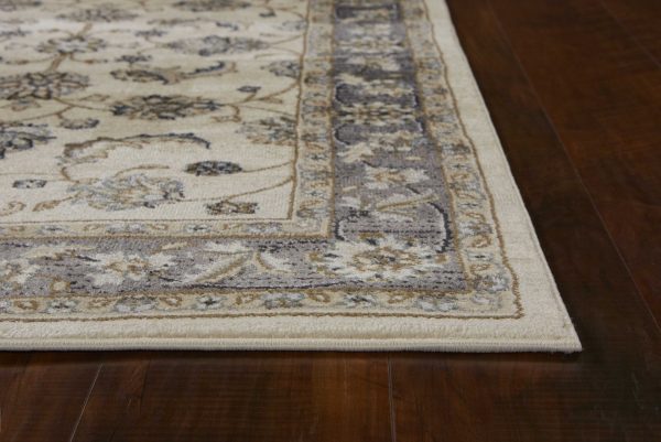3' x 5' Ivory or Grey Polypropylene Area Rug - Image 4