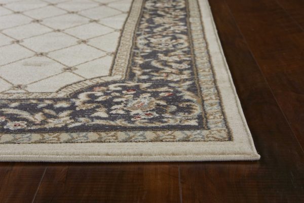 3' x 5' Ivory or Grey Polypropylene Area Rug - Image 4