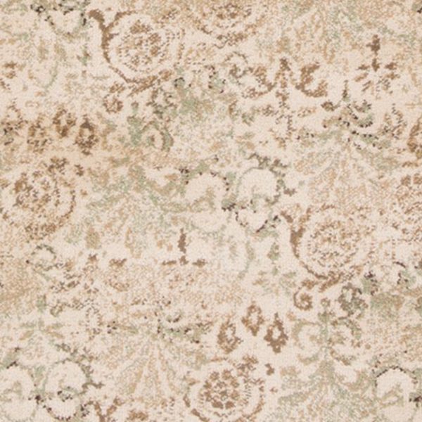 7' Ivory Machine Woven Floral Traditional Indoor Runner Rug - Image 2