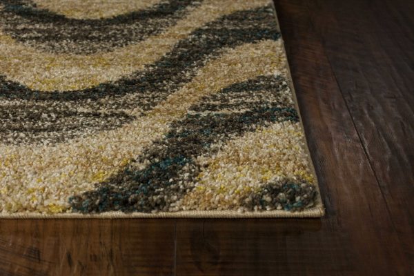 2'7 x 4'11 Polypropylene GreySand Area Rug - Image 4