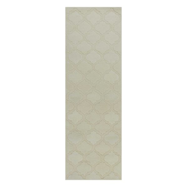 2'x4' Grey Hand Tufted Geometric Indoor Accent Rug - Image 2