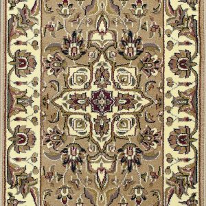 2' x 8' Beige or Ivory Medallion Runner Rug