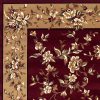 3'x5' Red Beige Machine Woven Floral Traditional Indoor Area Rug - Image 3