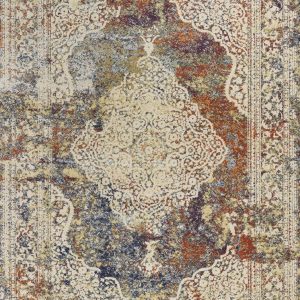 3' x 5' Multi Color Bordered Area Rug